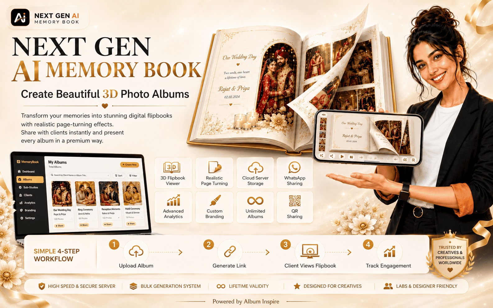 QR flipbook memory book interface preview